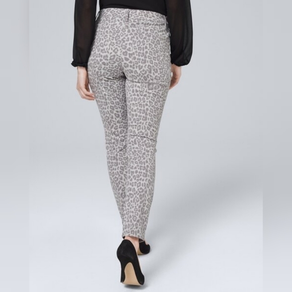 Curvy-Fit Sculpt High-Rise Leopard-Print Skinny Ankle Jeans - Picture 2 of 12